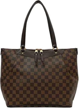 Louis Vuitton Tweedehands Canvas Louis Vuitton tassen - Dames - Vintage Shopper - Bruin - ONE Size - Vintage
