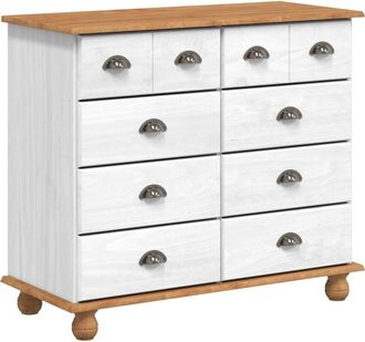 vidaXL Chest of Drawer White 91 x 40 x 79 cm Solid Pine wood Vidaxl