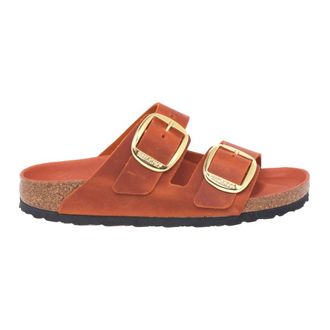 Birkenstock Sliders, female, Orange, Size: 10 US Arizona Big Buckle Narrow Fit