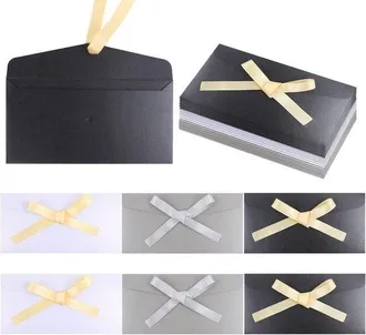 OEM 30 Unidades, Sobres, Sobres Kraft, Con Lazo, Correspondencia Comercial, Facturas, Recibos, 22 X 11 Cm, Negro, Gris, Blanco