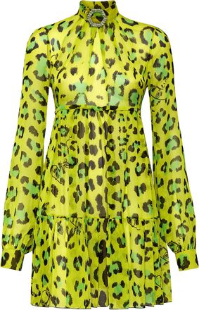Philipp Plein Short Dress Leopard