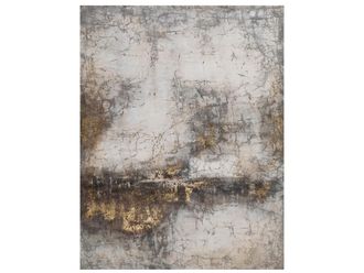 Schubiger M&ouml;bel Bild Abstrakte Farbkomposition in Beige, Braun, Gold 1