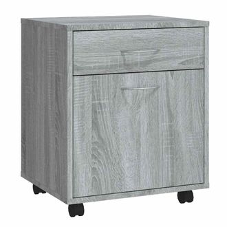 vidaXL Armadietto Con Ruote Grigio Sonoma 45x38x54cm Legno Multistrato Vidaxl