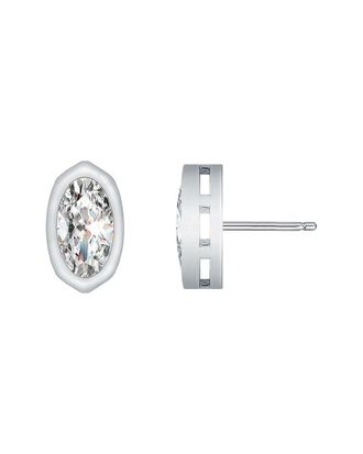 Rachel Glauber Rhodium Plated Cz Studs