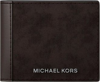 Michael Kors Mason Suede Billfold Wallet - Accessories - Hombre - Marr&oacute;n - ONE SIZE