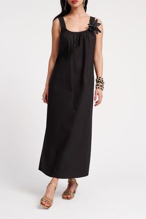 Frances Valentine Lynda Maxi Dress Solid in Black at Nordstrom, Size X-Large