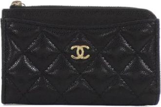 Chanel Pre-owned Wallets, female, Black, Size: ONE SIZE Pre-owned Leather wallets