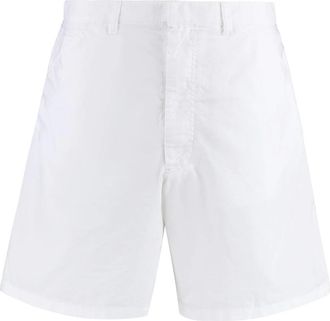 Prada Katoenen Bermudas - Heren - Korte Broeken - Wit - L - Katoen - Korte Broeken