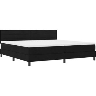 vidaXL Vidaxl - Cama Box Spring Con Colch&oacute;n Con Colch&oacute;n Negro 200 X 200 Cm Tela