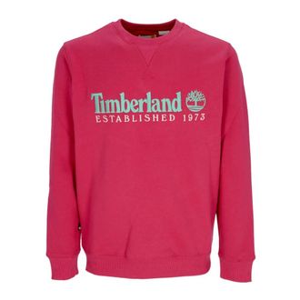 Timberland Vintage Crewneck Sweatshirt 1973 Logo - Dames - Sweatshirts - Rood - M - Katoen - Hoodies & sweatvesten
