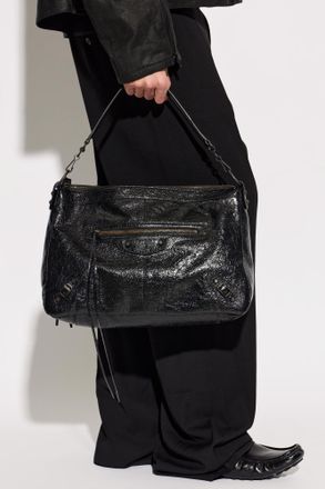 Balenciaga Bag Le City Moto Medium, Mens, Black