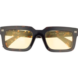 Off-white 54mm Clip-On Square Sunglasses in Havana Yellow at Nordstrom Rack