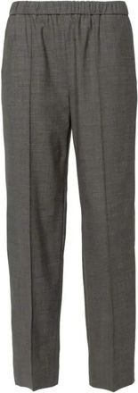 Fabiana Filippi Wollen Broek - Dames - Straight fit broeken - Grijs - S - Wol - Broeken