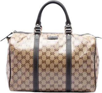 Gucci Pre-owned Boston Bag - Dames - Vintage Handtas - Beige - ONE Size - Leer - Vintage