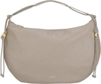 Coccinelle Thess Schoudertas - Dames - Tassen - Beige - Maat: ONE Size Katoen