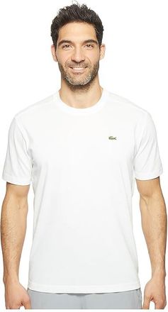 Lacoste Sport Short Sleeve Technical Jersey T-Shirts Shirt Mens T Shirt White : 7 (2XL), Cotton/Polyester