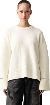 Karl Lagerfeld Jersey de punto con cuello redondo - Knitwear - Mujer - Beige - XS