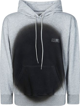 Maison Margiela Light Grey Black Spray Paint Hoodie