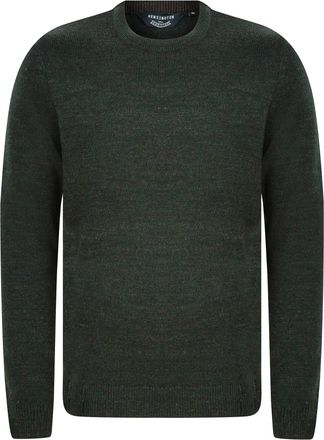 Kensington Eastside Mens Pendleton Crew Neck Jumper in Green/Charcoal Twist - XL
