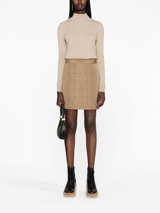 Fabiana Filippi Quilted High-Waisted Skirt - Beige