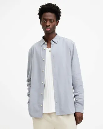 AllSaints Lovell Long Sleeve Ramskull Shirt