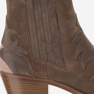 Sartore Womens Ankle Boots Brown Suede Leather