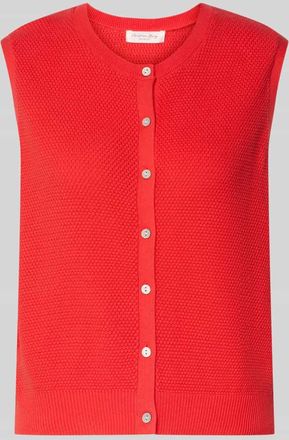 Christian Berg Weste mit Strukturmuster in Rot, Gr&ouml;&szlig;e XXL