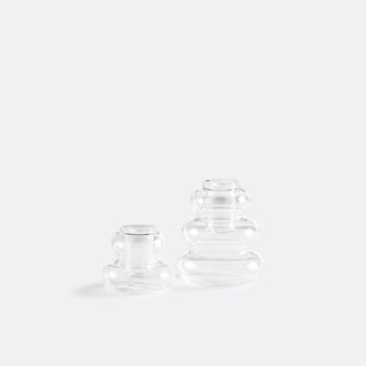 La Redoute Interieurs Set van 2 kandelaars van transparant glas Hadi