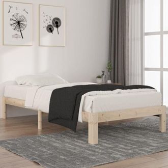 vidaXL Bed Frame without Mattress Solid Wood Pine 100x200cm vidaXL