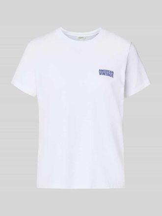 American Vintage American Vintage T-Shirt mit Label-Print in Offwhite, Gr&ouml;&szlig;e XS