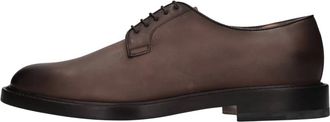 Santoni Laced Schoenen - Heren - Veterschoenen - Bruin - 42 1/2 EU - Leer - Schoenen
