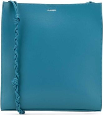 Jil Sander Turquoise Leather Medium Tangle Crossbody Bag