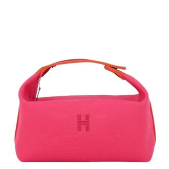 Herm&egrave;s Pre-owned Vintage Canvas Mini Bag - Dames - Pre-owned - Roze - Maat: ONE Size