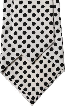 Dolce & Gabbana Polka Dot Silk Necktie - White