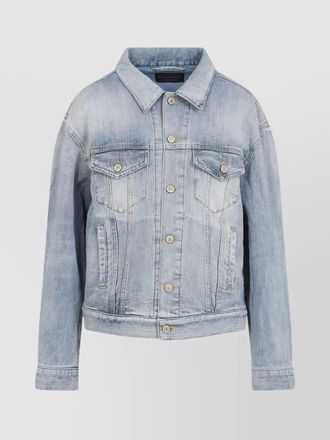 Balenciaga standing collar denim jacket