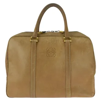 Loewe Beige Leather Briefcase (Pre-Owned)