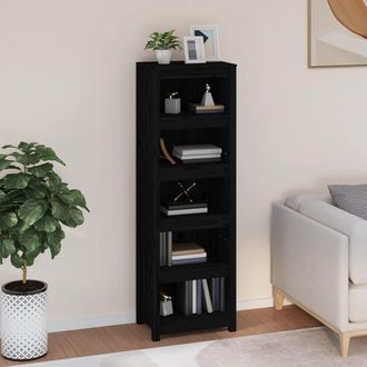 vidaXL Vidaxl - Estanter&iacute;a Madera Maciza De Pino Negra 50x35x154 Cm