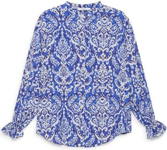 Maliparmi Dreamscape Ikat Shirt - Dames - Blouses - Blauw - L - Overhemden