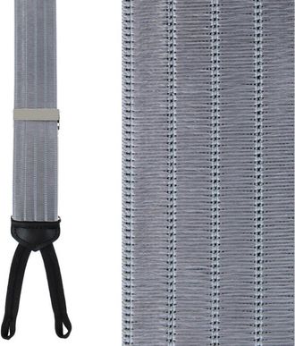 Trafalgar Store Big and Tall Jefferson Brushed Pinstripe Elastic Formal End Suspenders in Light Grey at Nordstrom, Size One Size Big