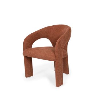 Koketto Home Silla de comedor tapizada en color terracota