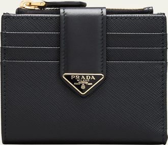 Prada Small Leather Wallet with Triangle Snap