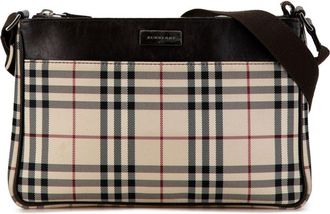 Burberry 2000-2017 House Check Canvas crossbody bag - women - Canvas/Calf Leather - One Size - Brown