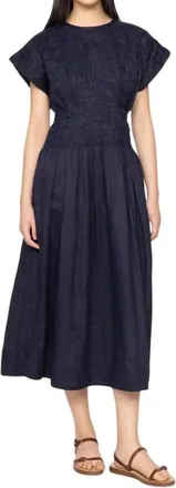 Sea New York Imogen Midi Dress In Navy