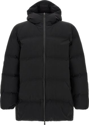 Herno Black Polyamide Full-Length Mens Jacket