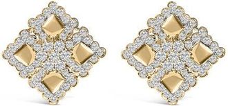 House of Brilliance 18K Yellow Gold Diamond 5 1/5 Cttw Geometric Cluster Stud Earrings at Nordstrom