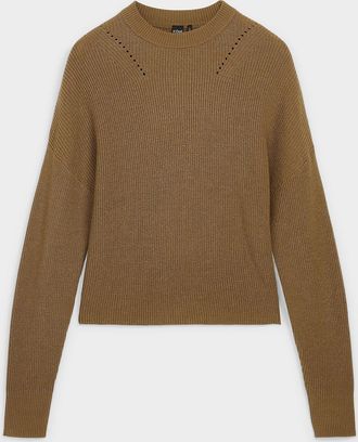 Icone Womens Shaker-rib boxy-fit sweater