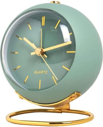 OEM Reloj Despertador Anal&oacute;gico Verde Con Luces, Peque&ntilde;o Reloj Despertador Retro Silencioso, Reloj Despertador De Mesita De Noche Para Estudiantes Con Man