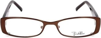 Pucci Bicolor Metalen Frames met Hazelnoot Wijzerplaat - Dames - Brillen - Bruin - ONE Size - Accessoires