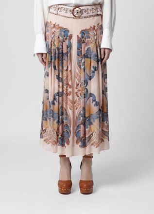 Farm Rio Gonna midi con stampa liberty