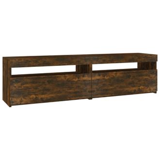 vidaXL Vidaxl - Mueble De Tv Con Luces Led 2 Uds Roble Ahumado 75x35x40 Cm